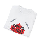 Canada Is Not For Sale T-Shirt – Bold Maple Leaf Protest Tee
