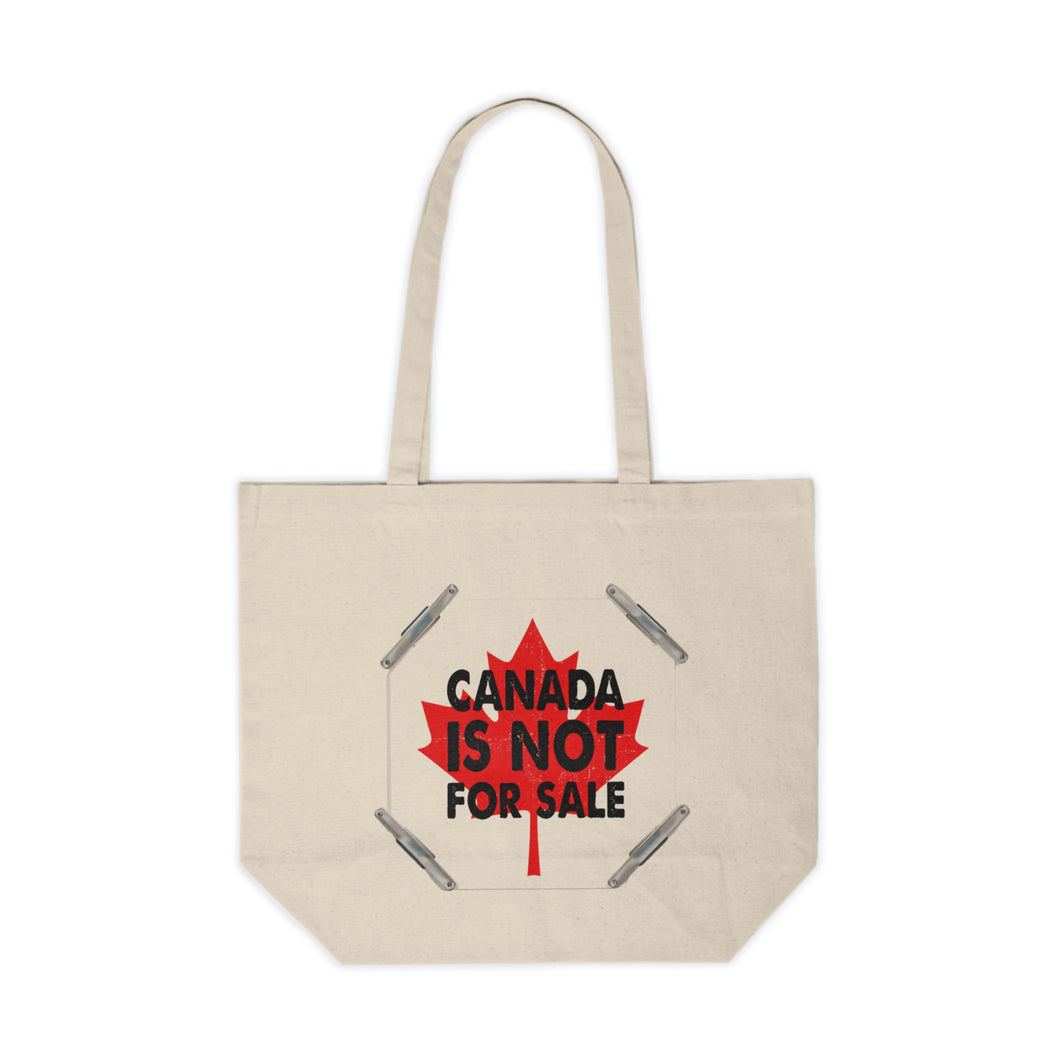 Canada Is Not For Sale Eco Tote – Patriotic Maple Leaf Statement Bag