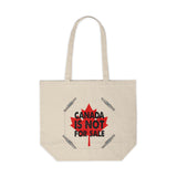 Canada Is Not For Sale Eco Tote – Patriotic Maple Leaf Statement Bag