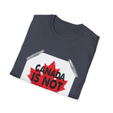 Canada Is Not For Sale T-Shirt – Bold Maple Leaf Protest Tee