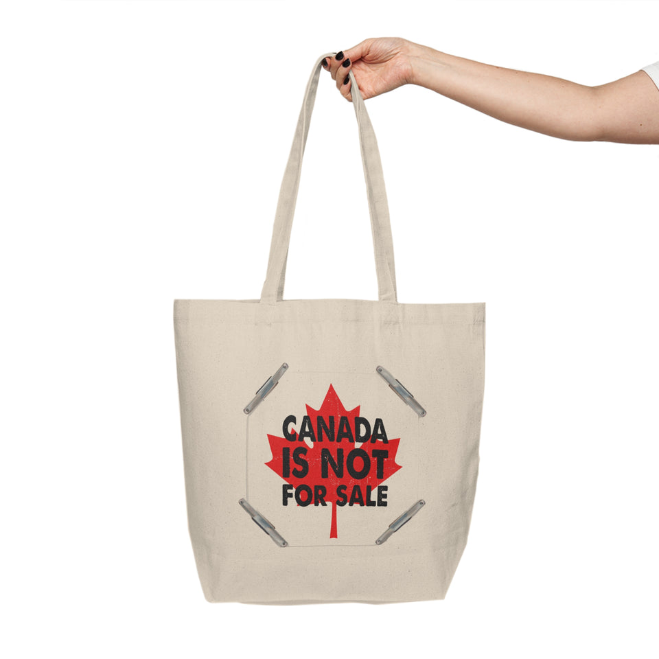 Canada Is Not For Sale Eco Tote – Patriotic Maple Leaf Statement Bag