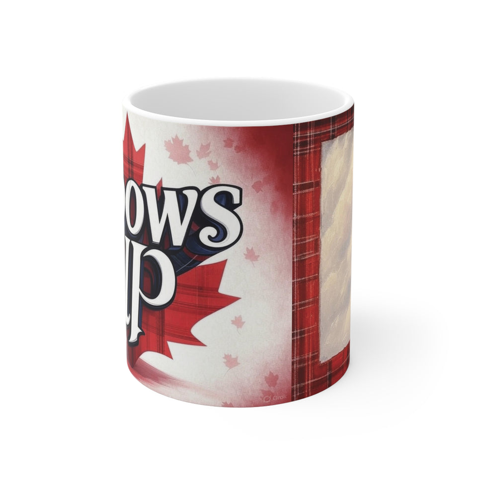 Elbows Up Canada Ceramic Mug - 11oz/15oz/20oz with National Pride Design